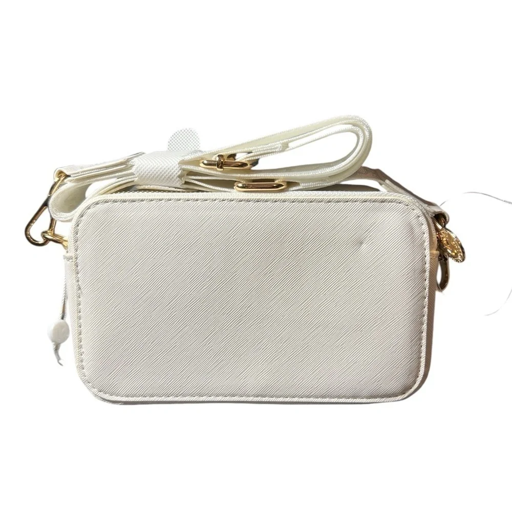 Valentino Orlandi White Studded Crossbody Bag